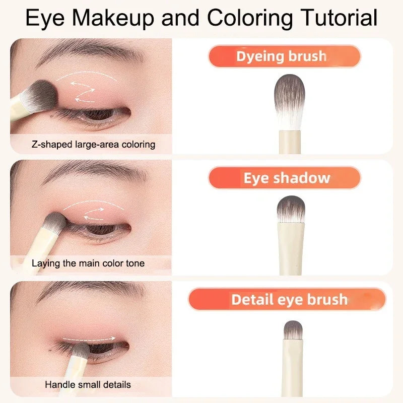 5/6/8/10pcs Natural Eye Makeup Brush Set – Ultra Soft