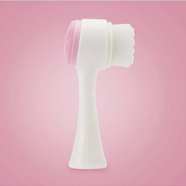 Silica Gel Facial Cleansing Brush – Double-Sided Exfoliating & Pore Cleaner