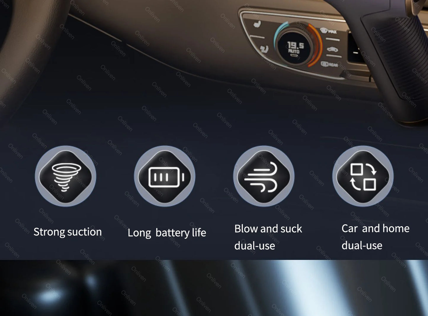 SZUK 98000PA Mini Car Vacuum Cleaner Powerful Cleaning Machine Strong Suction Handheld for Car Home Portable Wireless Cleaner