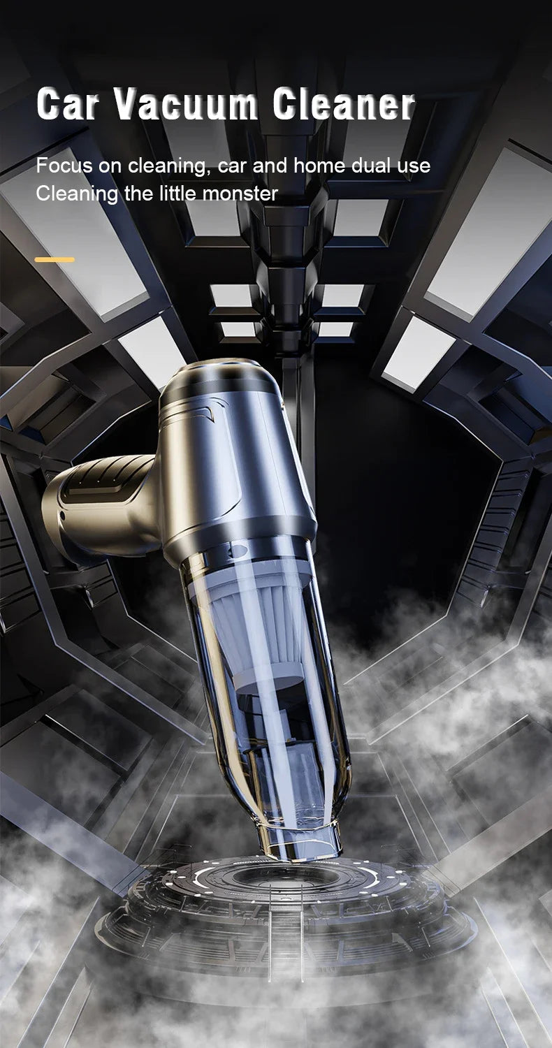 Brushless Car Vacuum Cleaner Cordless Handheld Auto Vacuum Home & Car Dual Use Mini Vacuum Cleaner with Builtin Battrery