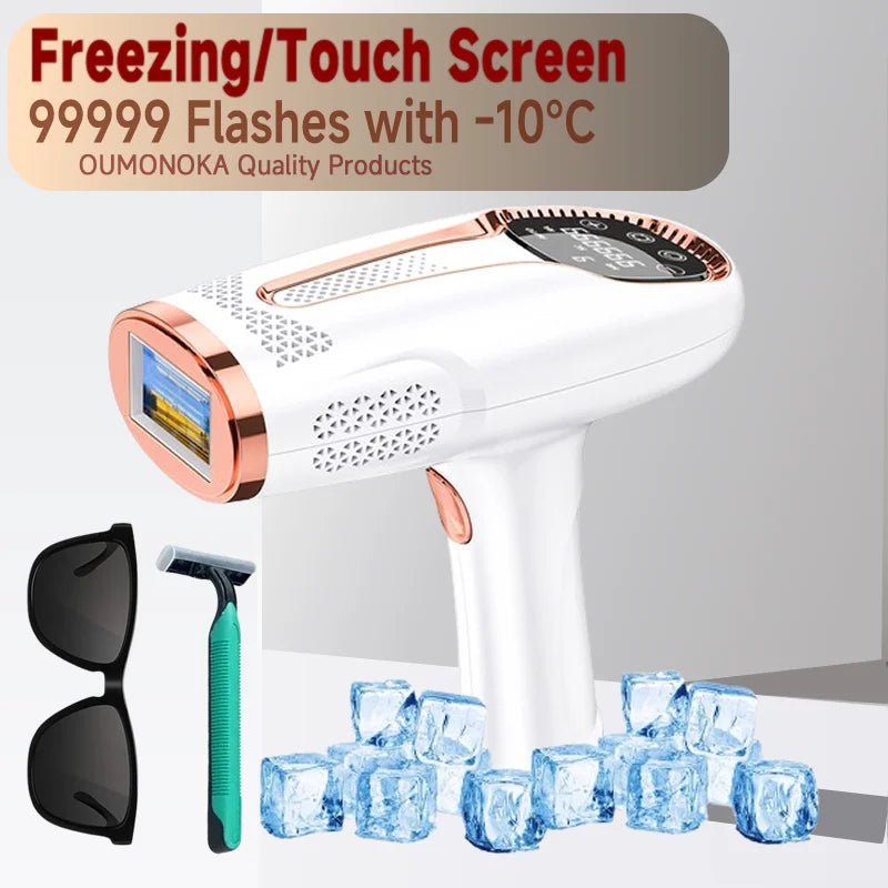 Permanent Laser Hair Removal Bikini Women's IPL Depilator & Men's Shaver