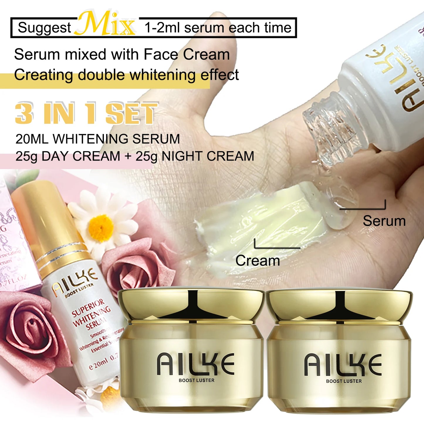 AILKE Dark Spot Corrector & Whitening Cream with SPF35 Protection