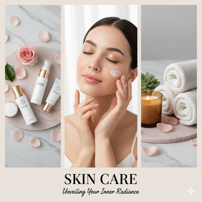 A concise description of the Skin Care category, featuring face products, serums, moisturizers, and cleansers for all skin types.