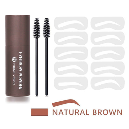 Eyebrow Stamp Stencil Kit – Waterproof Long-Lasting Brow Shaping with 10 PCS