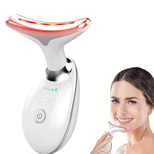 Rechargeable LED Tricolor Facial & Neck Massager