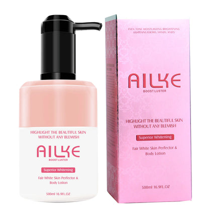 AILKE Body Lotion: Whitening, Dark Spots, Niacinamide & Rose 500ml