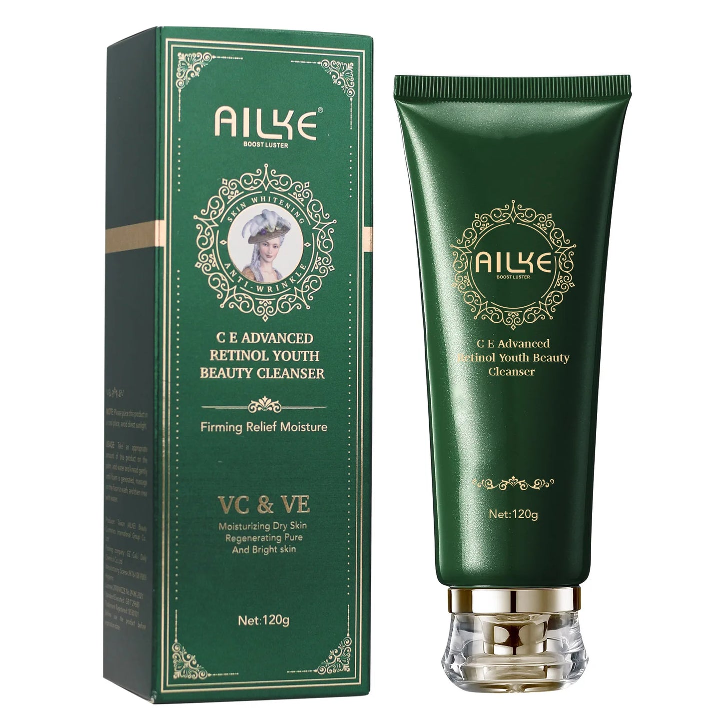 AILKE Retinol Cleanser: Dark Spots, Whitening, Vitamin C & Clean Skin
