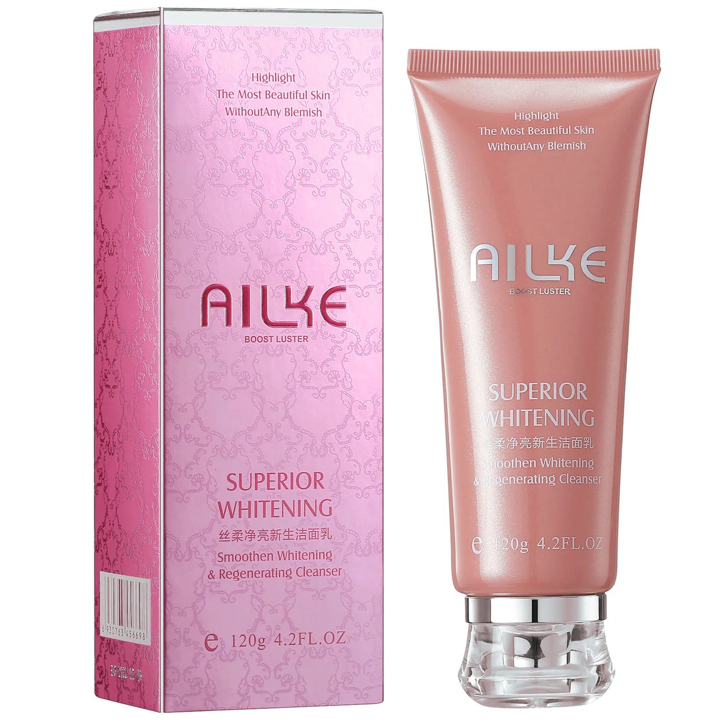 AILKE Rose Cleanser: Dark Spots, Acne, Pores, Oil Control (120ml)