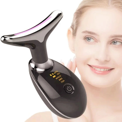 Rechargeable LED Tricolor Facial & Neck Massager