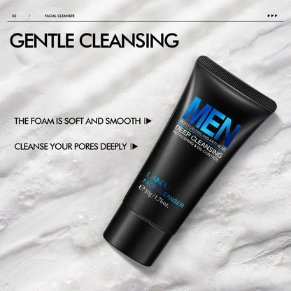 LAIKOU Men Facial Cleanser – Oil Control & Deep Moisturizing Face Wash