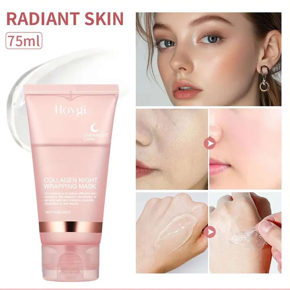 Collagen Overnight Peel-Off Facial Mask Set – Deep Hydration Night Care Korean Mask