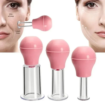 Facial Massage Vacuum Cups – Anti-Cellulite Rubber Cupping Set