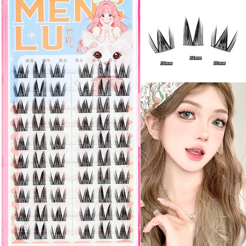 New Doll Cat Eye False Eyelashes – Handmade Manga Anime Lash Extensions