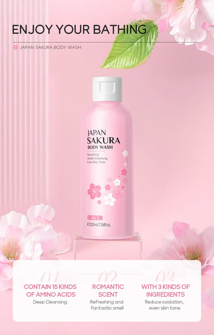 LAIKOU Sakura Shower Gel – Moisturizing & Long-Lasting Fragrance