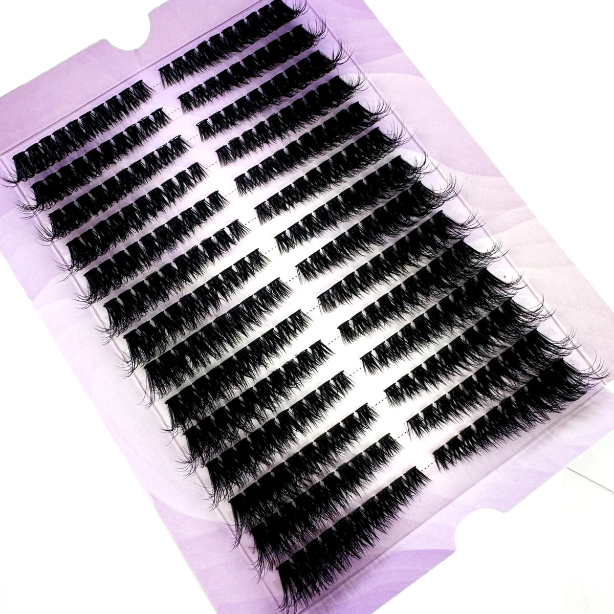 14-Row Fluffy Cat Eye Lash Clusters – Thick Volume Individual Extensions