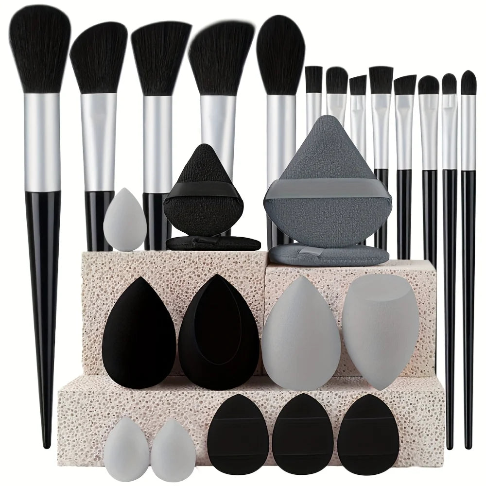 8-29Pcs Professional Makeup Brush Kit – Soft Eyeshadow & Foundation Brushes