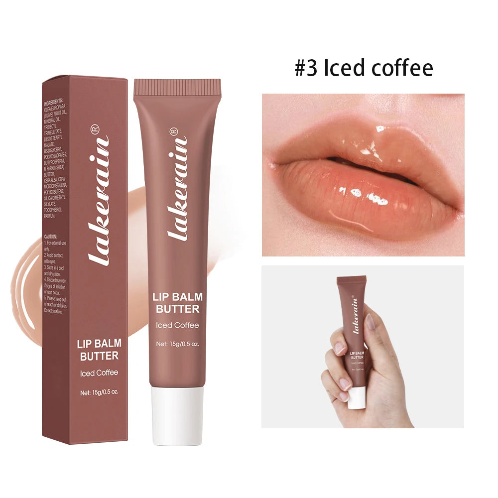 Summer Lip Balm & Moisturizing Lip Gloss – Transparent Lip Oil with Vanilla, Mint & Iced Coffee Scents