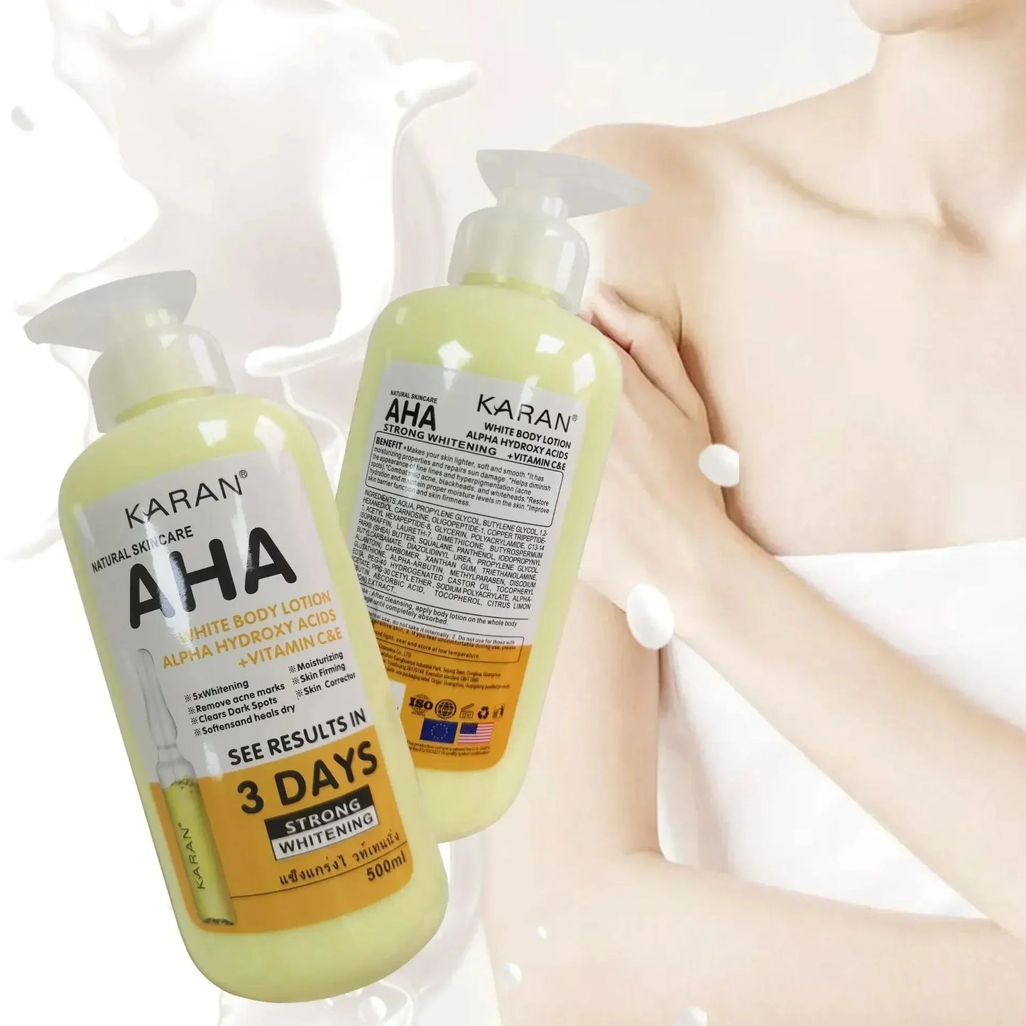 Whitening Body Cream 500ml – Vitamin C&E Moisturizing Lightening Lotion