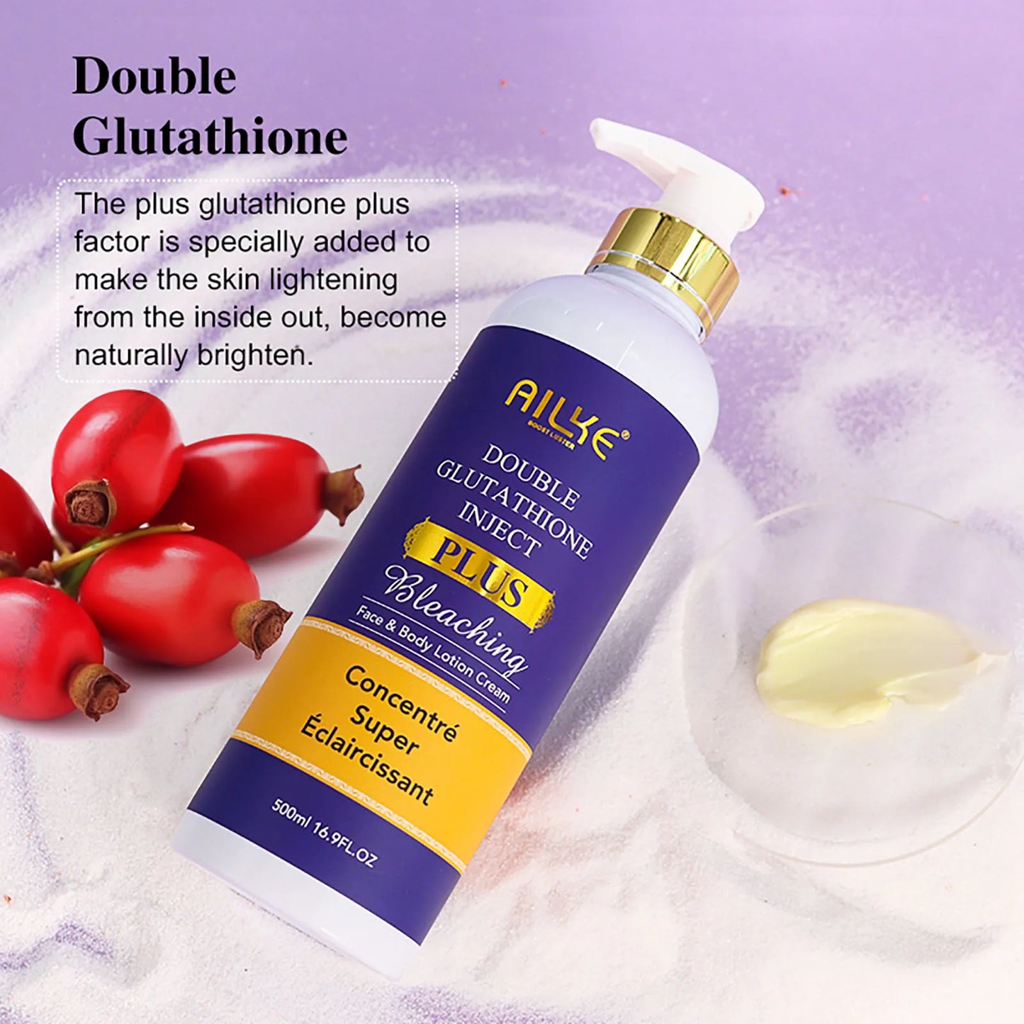 AILKE Double Glutathione Anti-Aging Set | Whitening Serum & Lotion for Dark Spots, Fine Lines & Uneven Skin