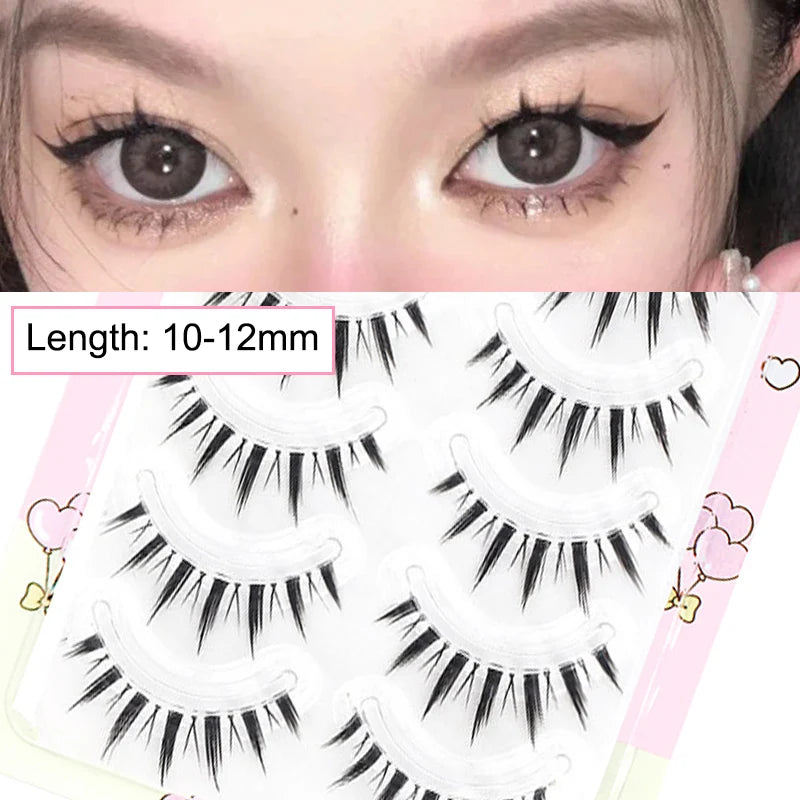 New Doll Cat Eye False Eyelashes – Handmade Manga Anime Lash Extensions