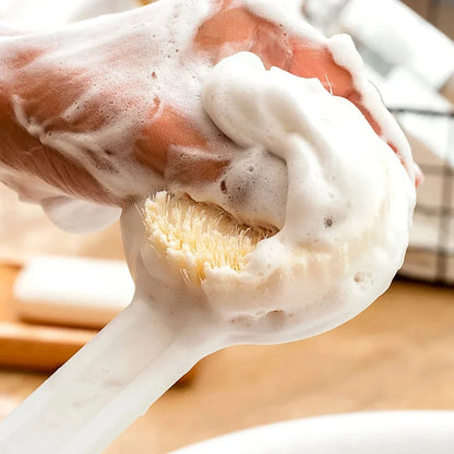 Long Handle Back Brush – Soft Bristle Shower & Body Exfoliating Scrubber