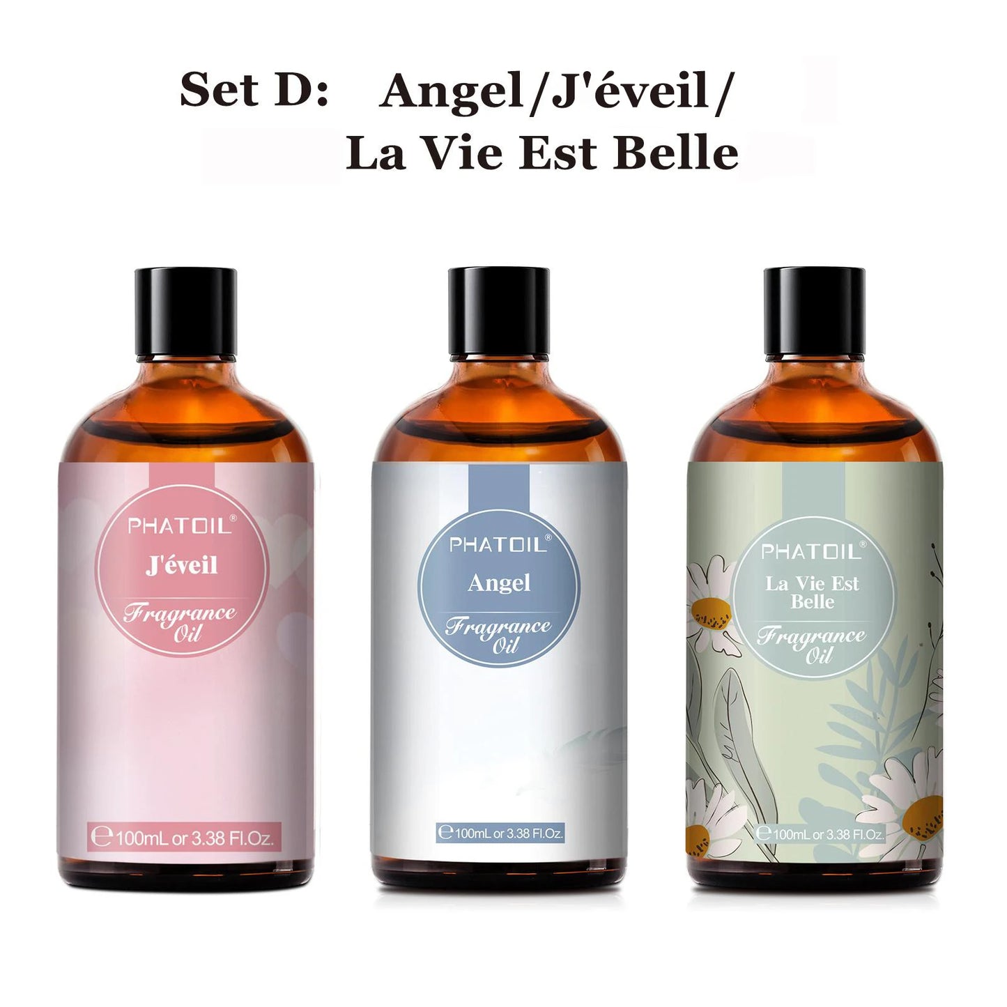 PHATOIL Fragrance Oil 100ml – Fresh Linen, Bubble Gum, Baby Powder, Angel