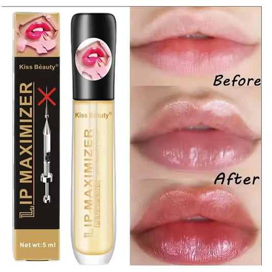 Fast Volumising Lip Plumper Serum – Moisturizing Sexy Lip Oil Gloss for Fuller Lips