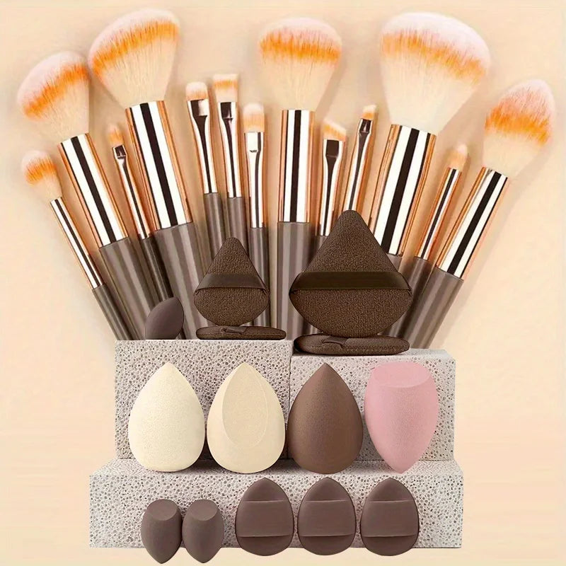 8-29Pcs Professional Makeup Brush Kit – Soft Eyeshadow & Foundation Brushes