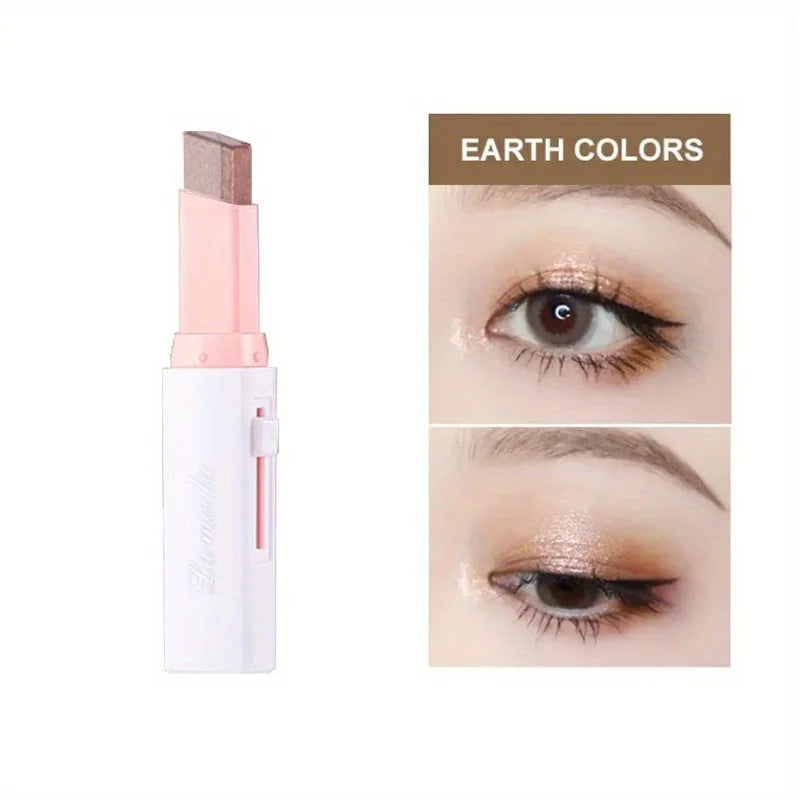 Two-Color Gradient Eyeshadow Stick – 3D Natural Long-Lasting Makeup