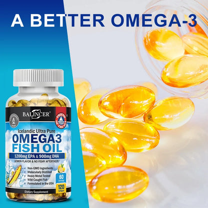 Omega-3 Fish Oil 120 Caps – EPA & DHA