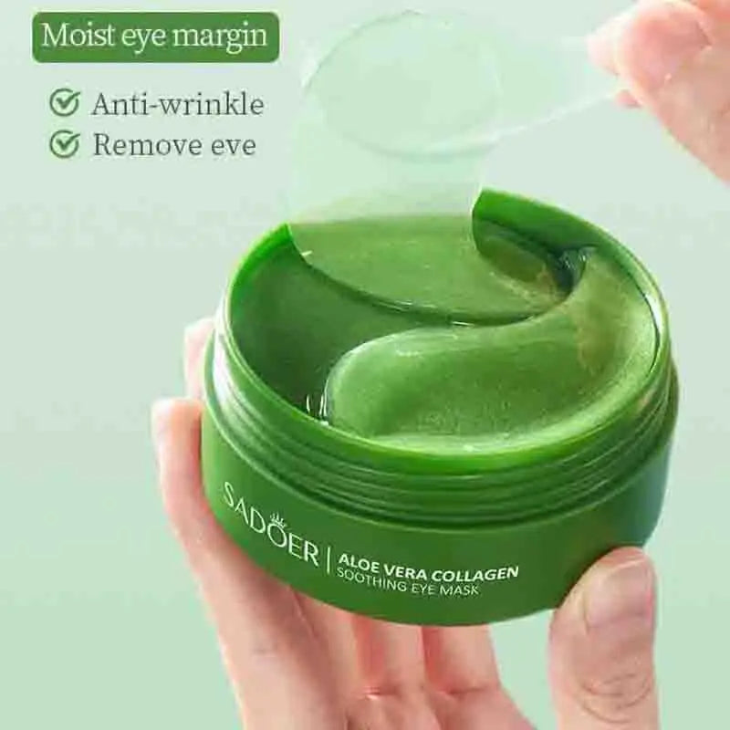 Aloe Vera Collagen Eye Mask – 60pcs Anti-Dark Circles & Moisturizing Eye Patches
