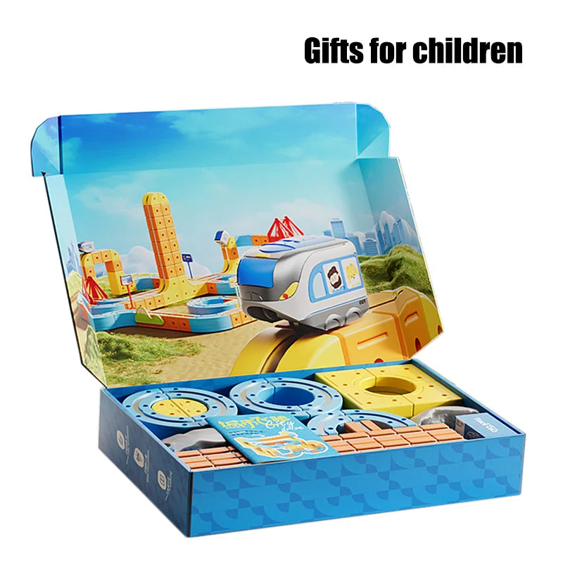 DIY Magnetic Train Toy – 1:64 Electric Track Vehicle for Kids