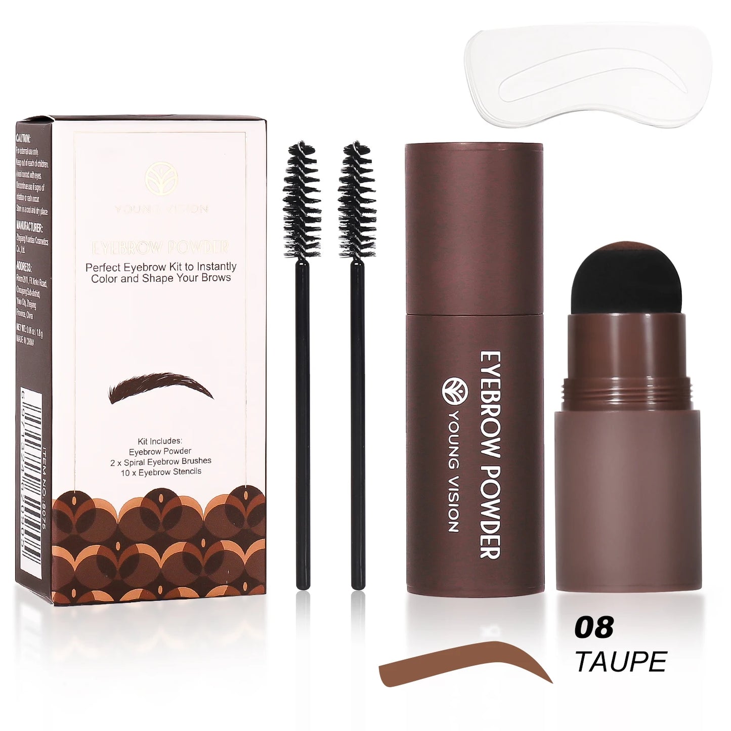 Eyebrow Stamp Stencil Kit – Waterproof Long-Lasting Brow Shaping with 10 PCS