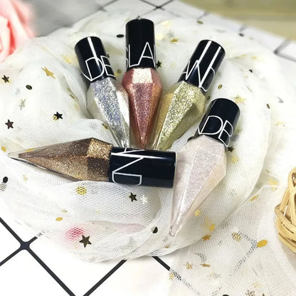 Diamond Shiny Eyeshadow & Eyeliner – Waterproof Glitter Silver & Rose Gold