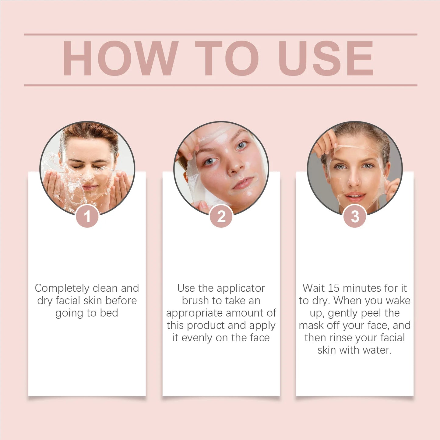 Collagen Overnight Peel-Off Facial Mask Set – Deep Hydration Night Care Korean Mask