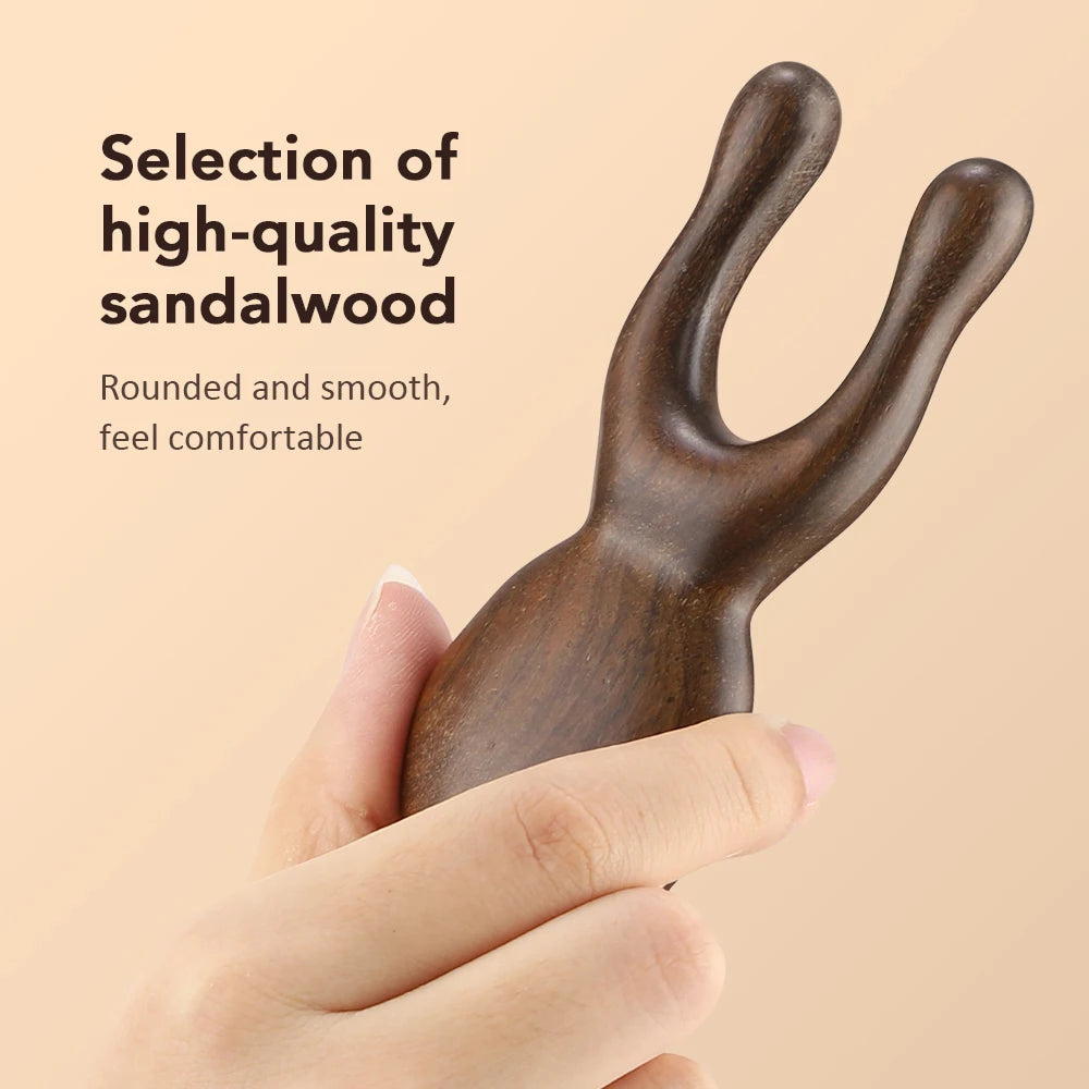 Sandalwood Facial Lifting Meridian Comb – Gua Sha Massager