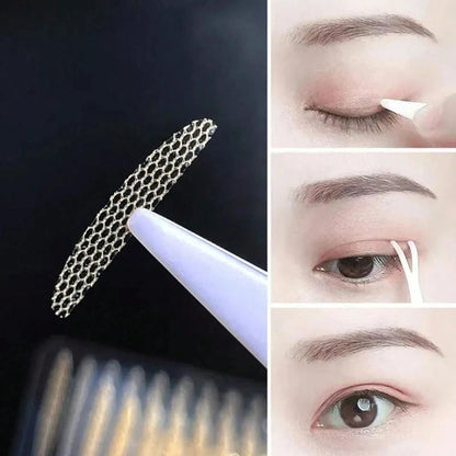 240pcs Invisible Double Fold Eyelid Tape – Natural Clear & Beige Eye Makeup Stickers
