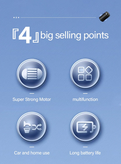 Car and home dual-purpose cordless vacuum cleaner, 3-in-1 rechargeable powerful handheld vacuum cleaner, 2000*2 battery