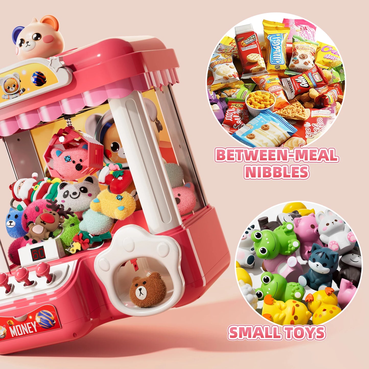 Doll Machine Claw Doll Machine Toys Kids Coin Play Game Mini Clip Doll Toys Machines Interactive Operated Birthday Gift Children