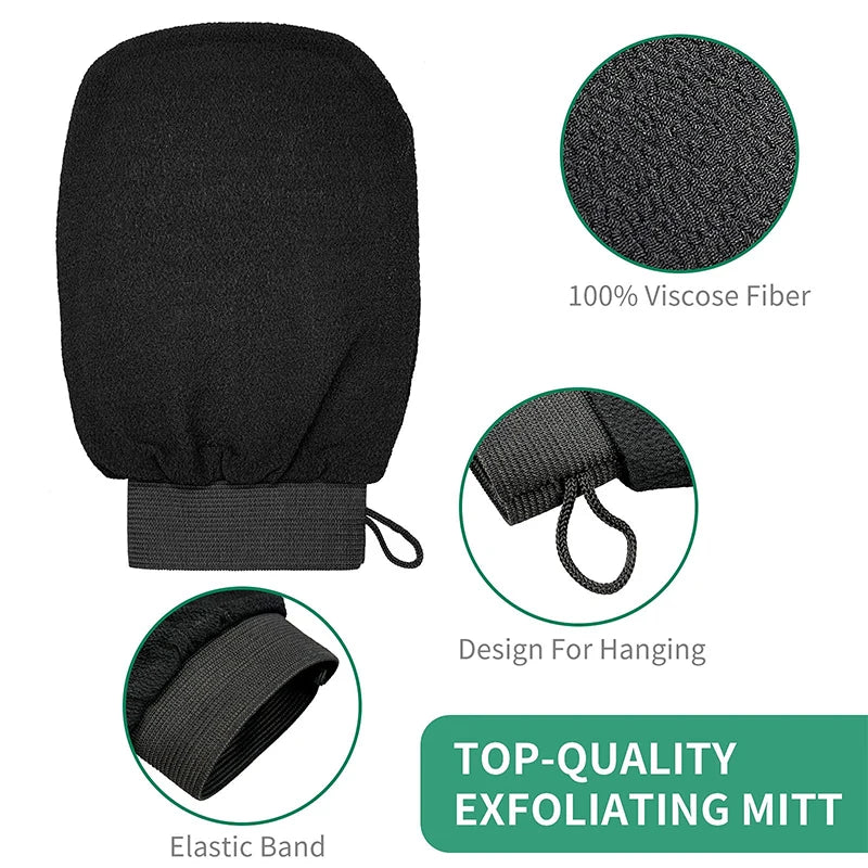 Moroccan Hammam Exfoliating Glove – Body & Facial Bath Scrub Mitt