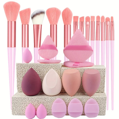 8-29Pcs Professional Makeup Brush Kit – Soft Eyeshadow & Foundation Brushes