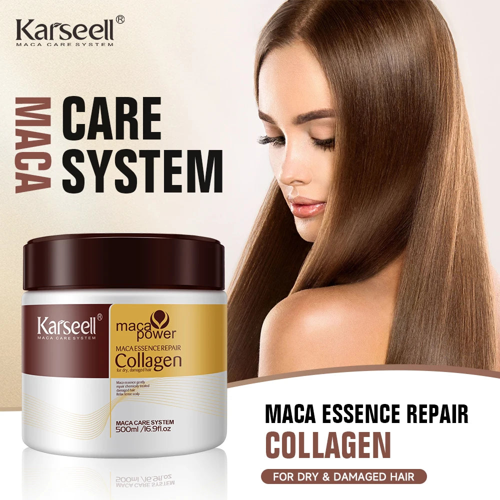 Karseell 2pcs Collagen Hair Treatment – Deep Repair Argan Oil Hair Mask for Dry & Damaged Hair