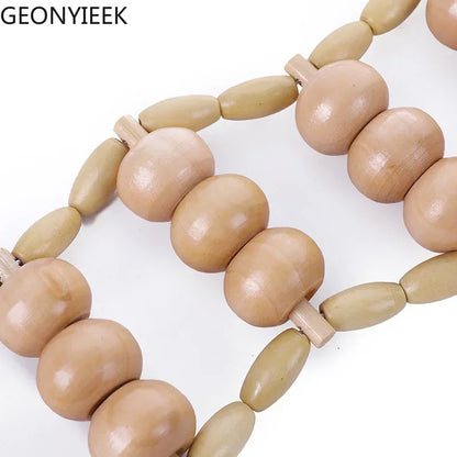 Wood Back Massage Roller Rope – Cellulite & Pain Relief Tool