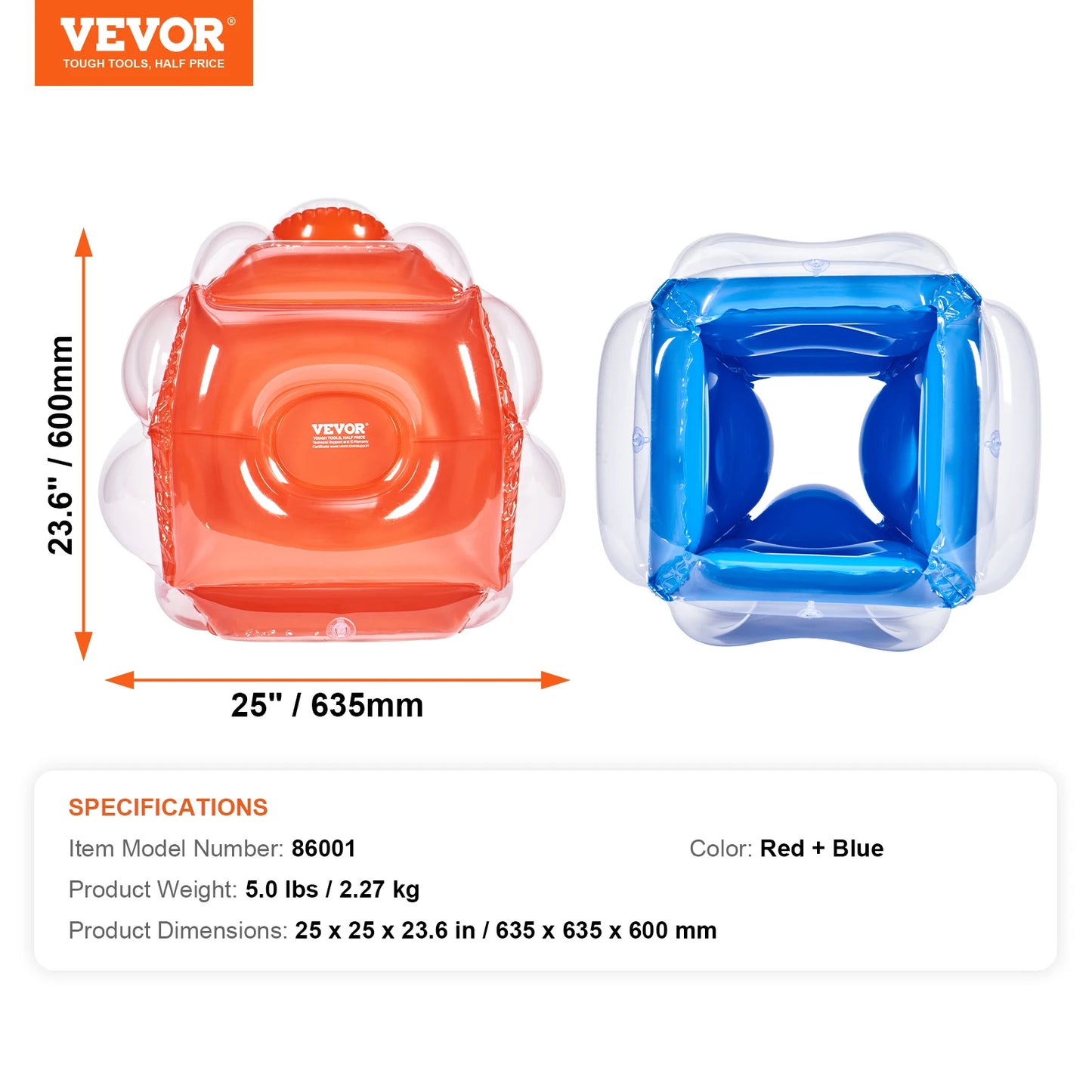 SucceBuy 2-Pack 2/3FT Inflatable Bumper Balls Body Sumo Zorb Balls for Kids & Teens Durable PVC Human Hamster Bubble Balls