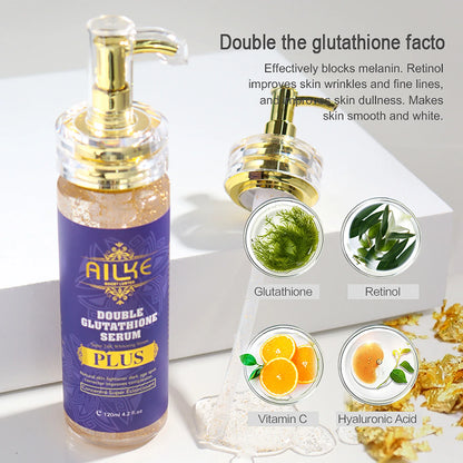 AILKE Double Glutathione Anti-Aging Set | Whitening Serum & Lotion for Dark Spots, Fine Lines & Uneven Skin