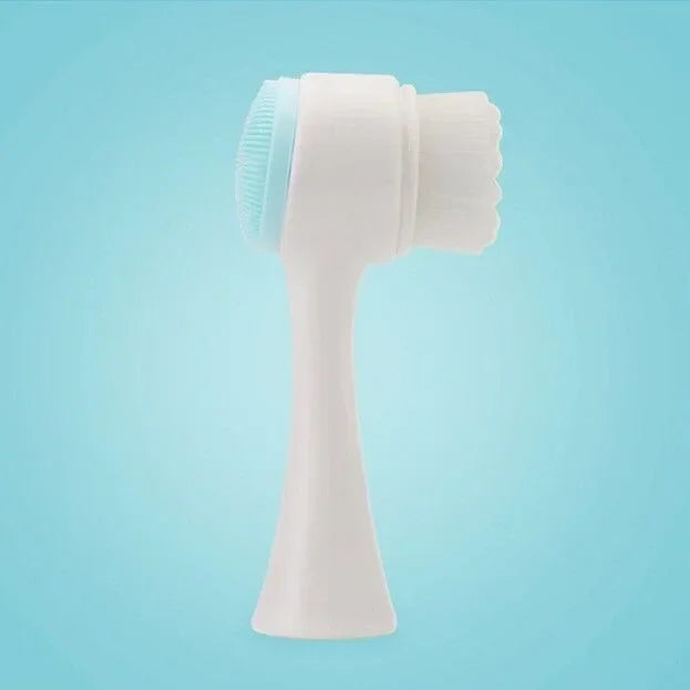 Silica Gel Facial Cleansing Brush – Double-Sided Exfoliating & Pore Cleaner