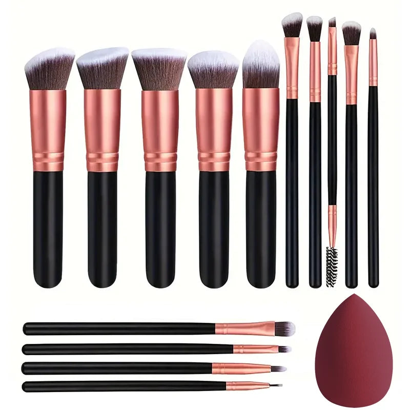 14PCS Soft Fluffy Makeup Brush Set – Foundation, Blush & Eyeshadow