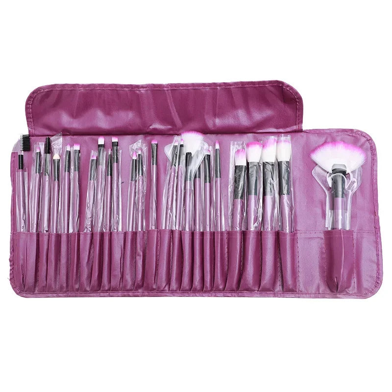 24-Pcs Professional Makeup Brush Set – Foundation, Eyeshadow & Eyebrow