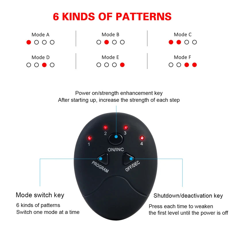 Wireless EMS Muscle Stimulator – ABS & Hip Trainer Body Slimming Massager