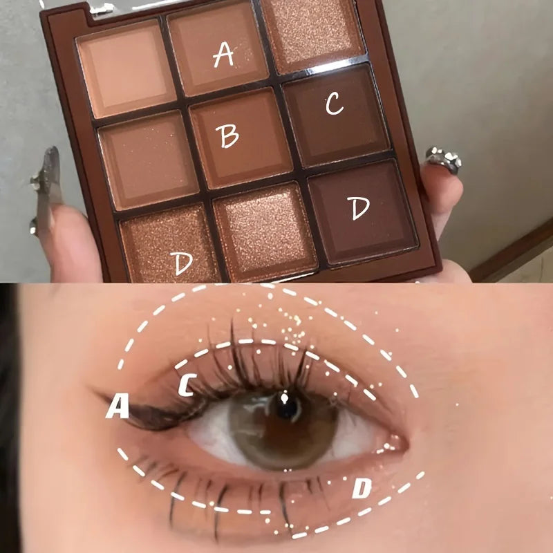 Mocha Chocolate 9-Color Eyeshadow Palette